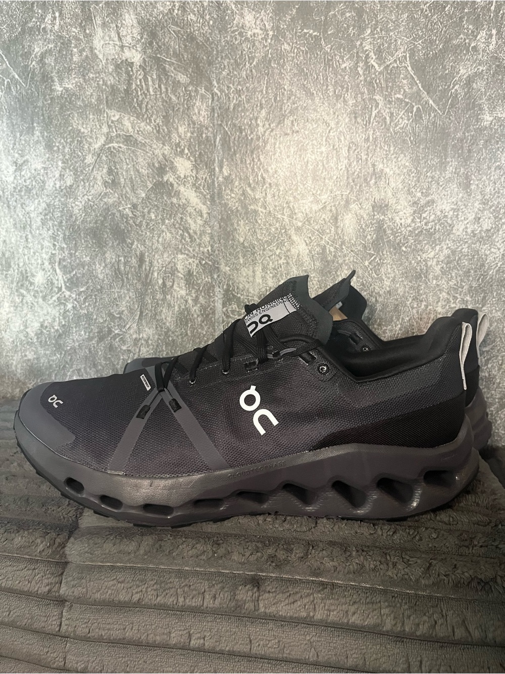 On Men's Black Athletic on Cloud Running Shoes New Sz 14 waterproof